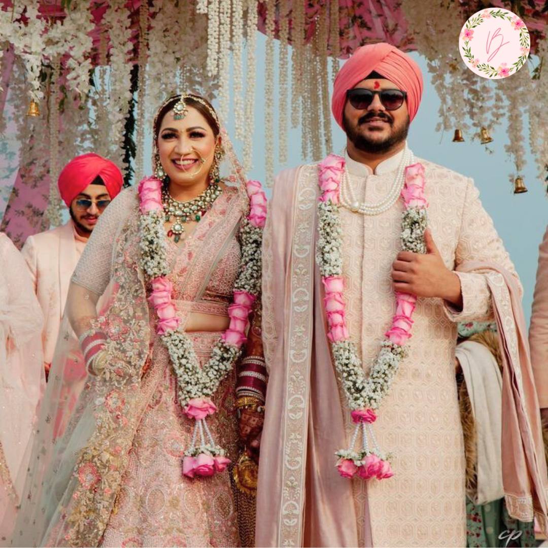 Blush Radiance Couple Varmala